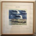 A54. “Whale Ballet” signed limited edition lithograph by Peter Hutchinson ca. 1990. 29”h x 22”w 